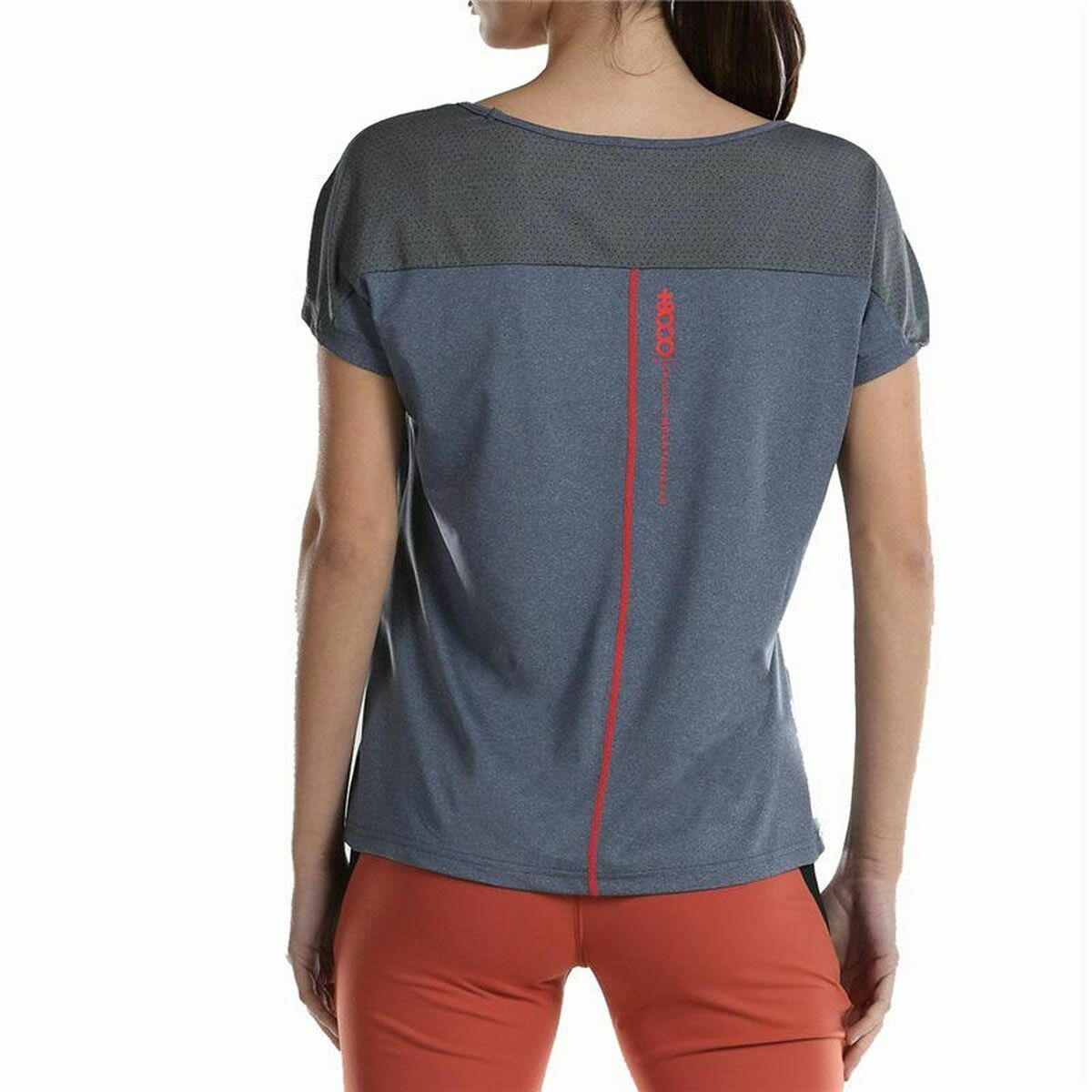 Camiseta de Manga Corta Mujer +8000 Novar  Gris Montaña