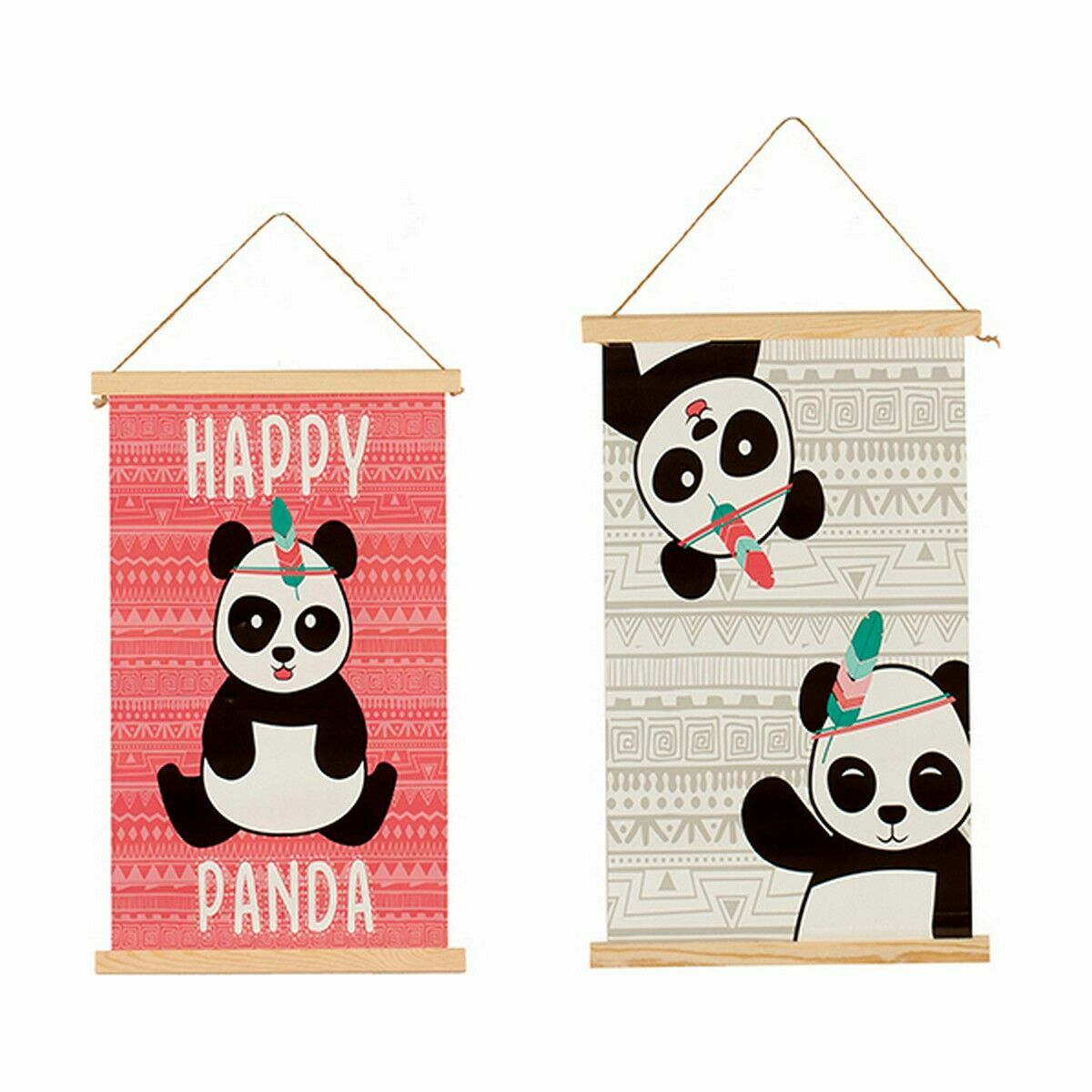 Decoración de Pared Gift Decor Oso Panda 1 x 54 x 33 cm (24 Unidades)
