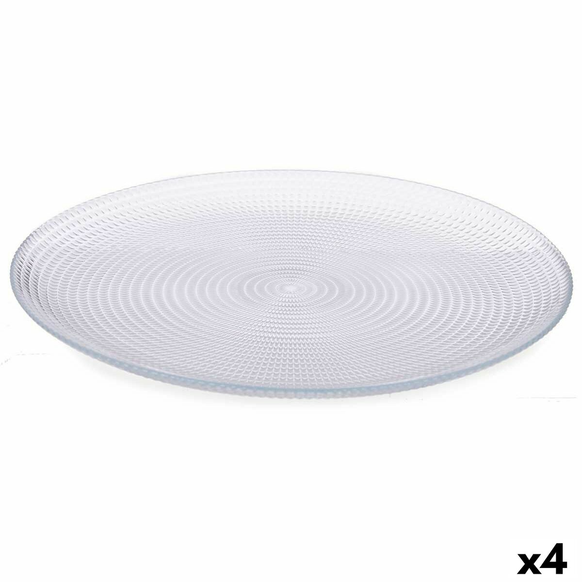Set de Platos Pasabahce Generation Transparente Vidrio Ø 27 cm 27,5 x 5 x 28,5 cm (4 Unidades)