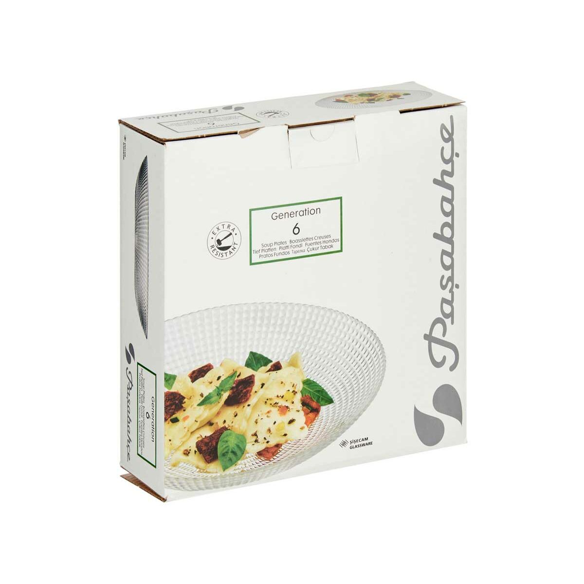 Set de Platos Pasabahce Generation Transparente Vidrio 23 x 7 x 23 cm (4 Unidades)