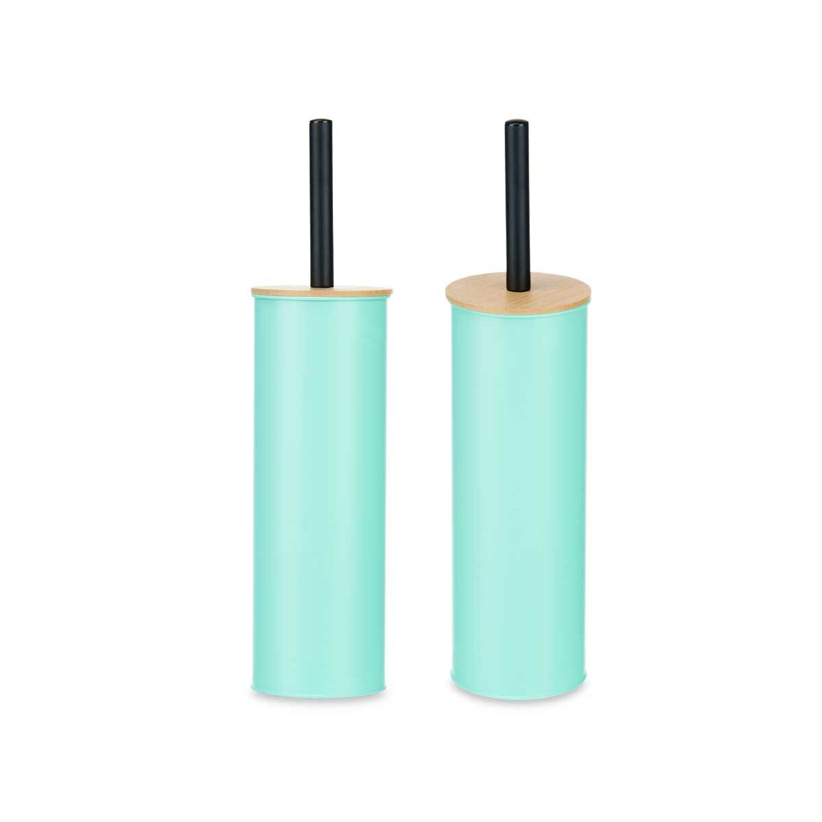 Escobilla para el Baño Berilo Menta Metal Bambú Plástico 9,5 X 27 X 9,5 cm (6 Unidades)