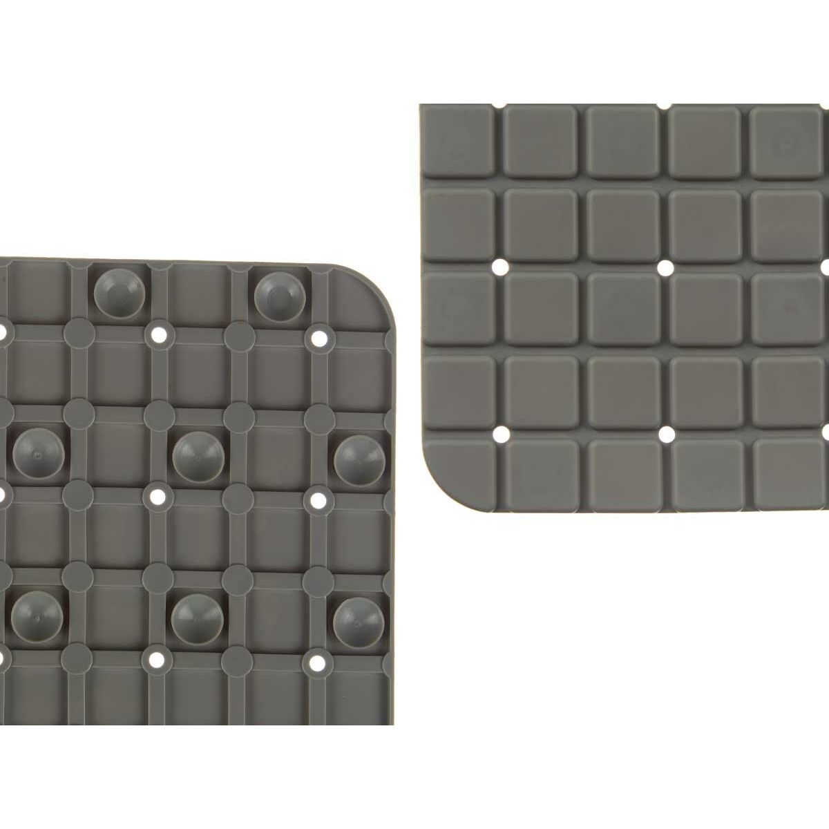 Alfombrilla Antideslizante para Ducha Berilo Gris PVC 6 x 50 x 6 cm 50,3 x 50,3 x 0,7 cm Cuadros (6 Unidades)