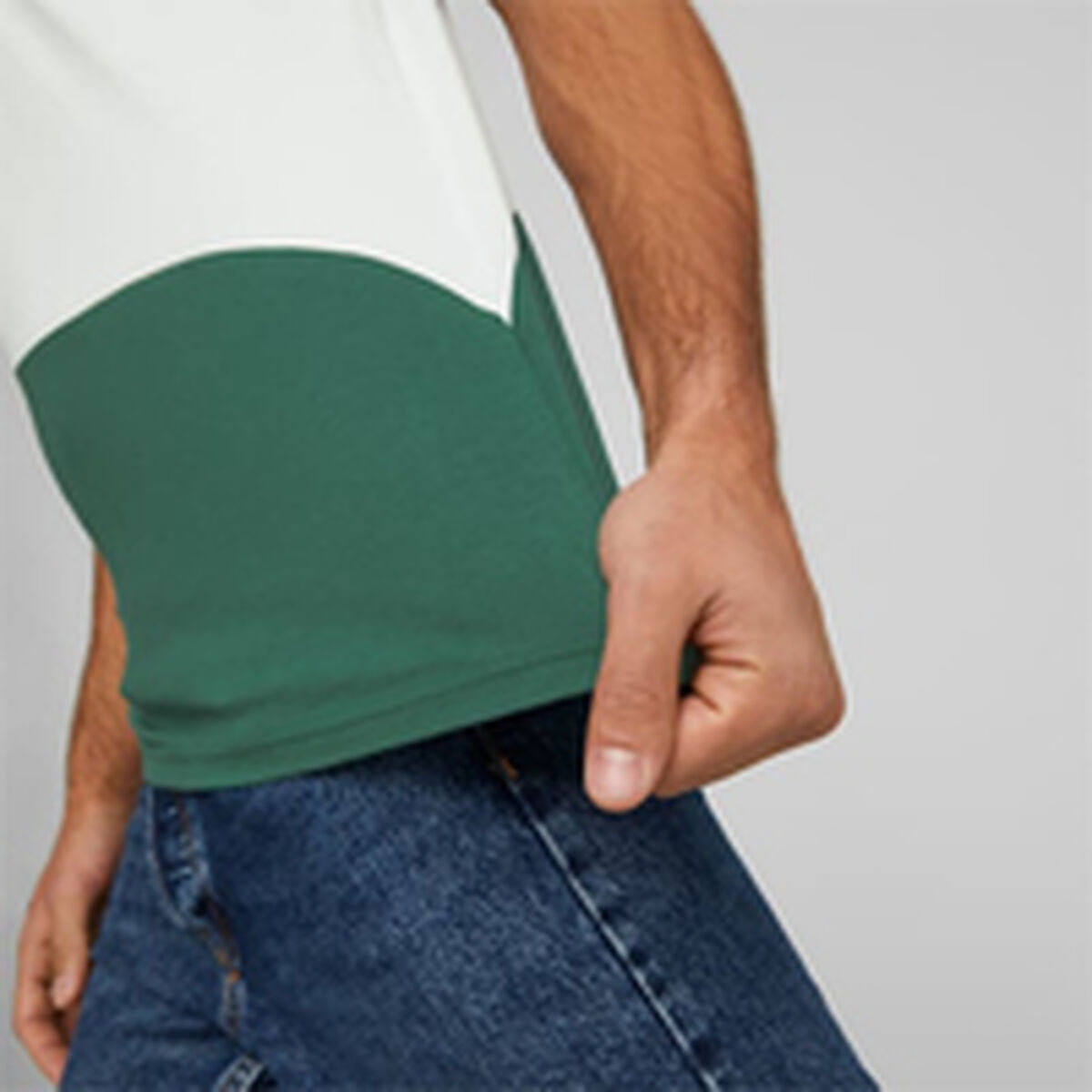 Camiseta Puma Power Cat Verde Hombre