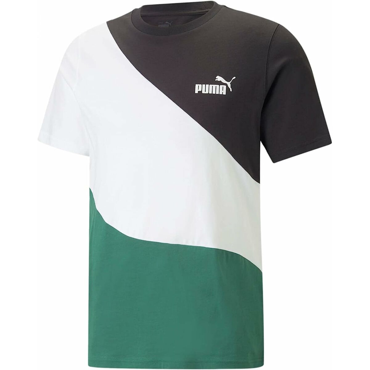 Camiseta Puma Power Cat Verde Hombre