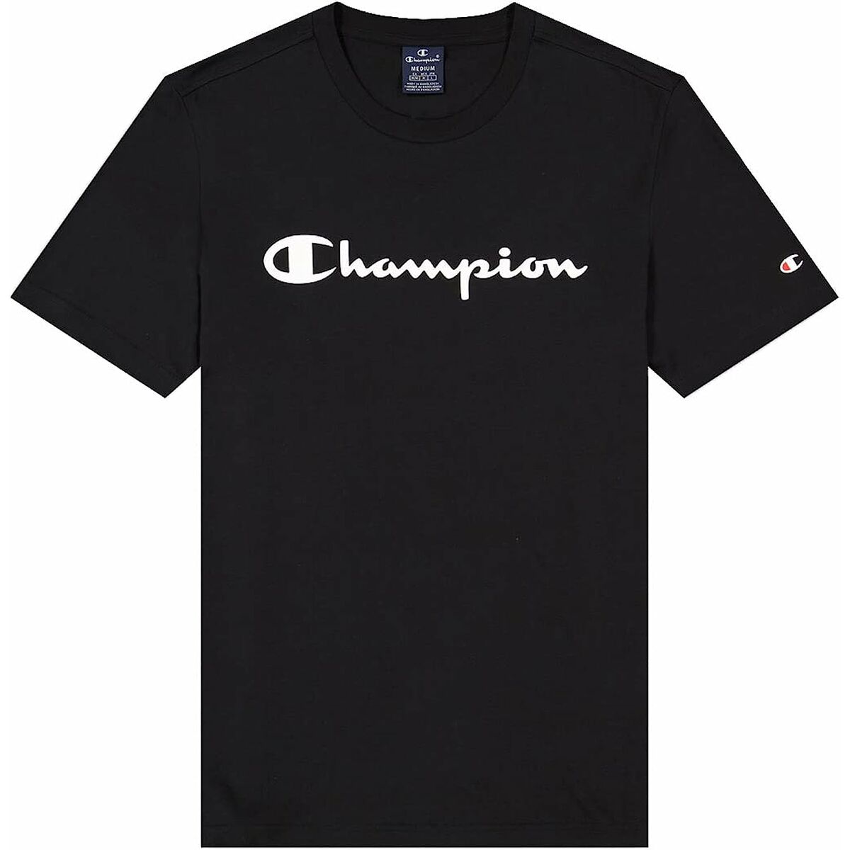 Camiseta de Manga Corta Hombre Champion Crewneck Negro