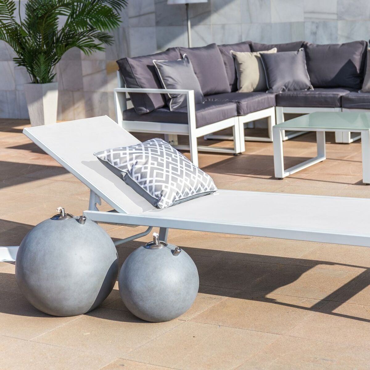 Bola con Luz para Exterior Kiel Gris 20 x 20 x 24 cm