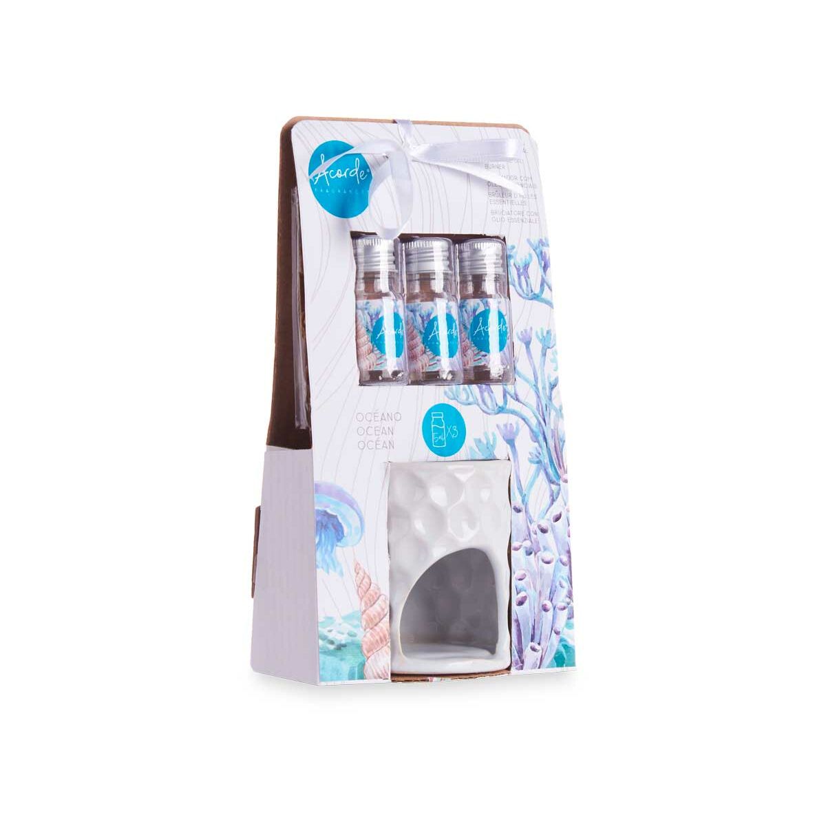 Quemador de esencias Acorde Océano 11 x 19,8 x 6,5 cm Aceite Esencial (12 Unidades)