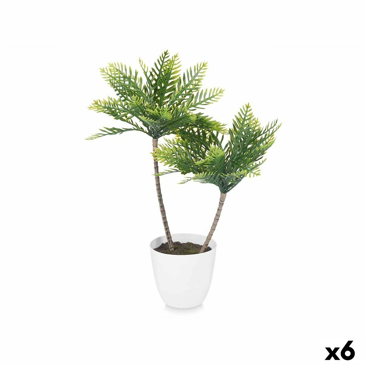 Planta Decorativa Ibergarden Plástico Palmera 36 x 55,5 x 24 cm 15 x 60 x 15 cm (6 Unidades)