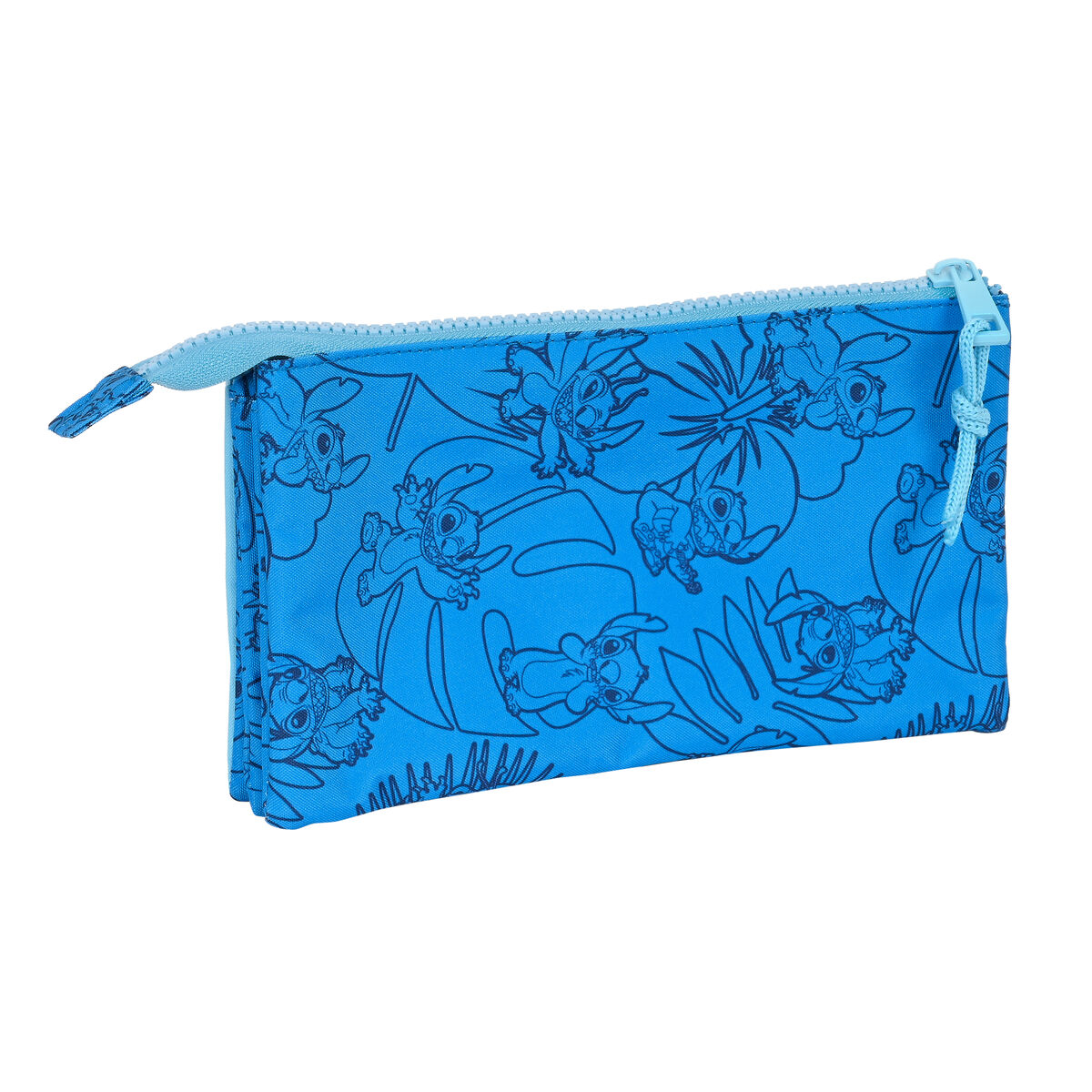 Estuche Escolar Stitch Azul 22 x 12 x 3 cm