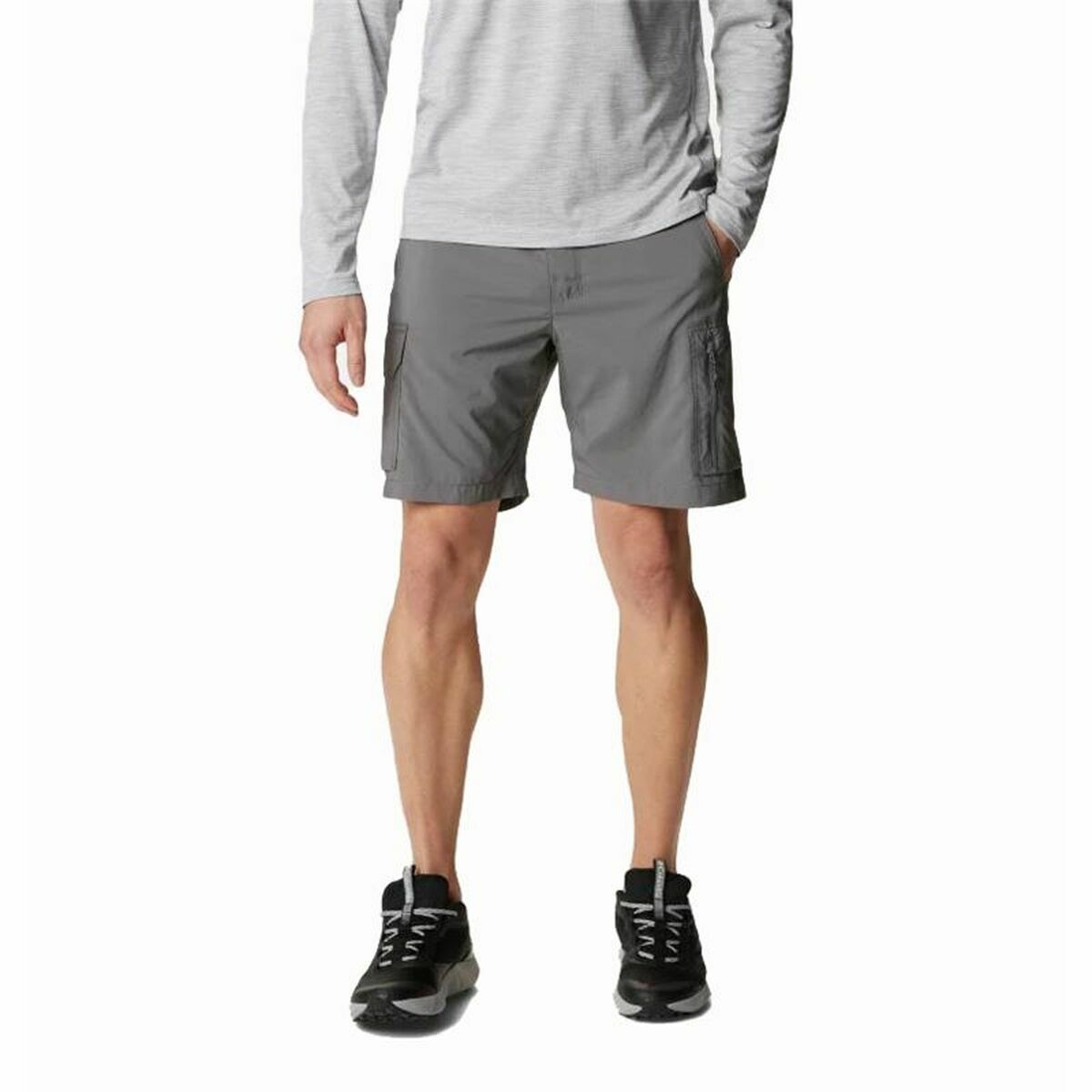 Pantalón Corto Deportivo Columbia Silver Ridge  Montaña Gris