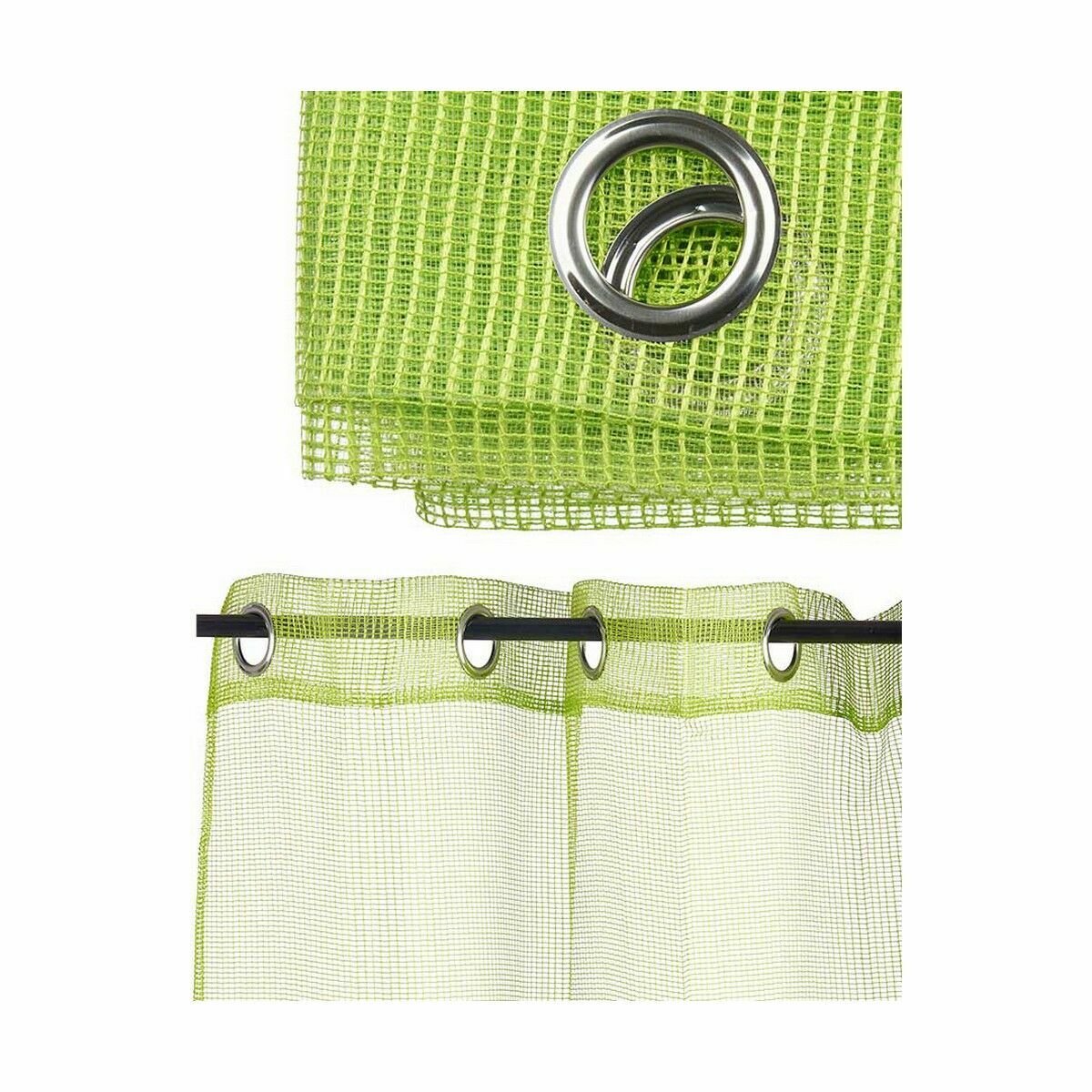 Cortina Gift Decor Verde 140 x 260 cm Rejilla (6 Unidades)