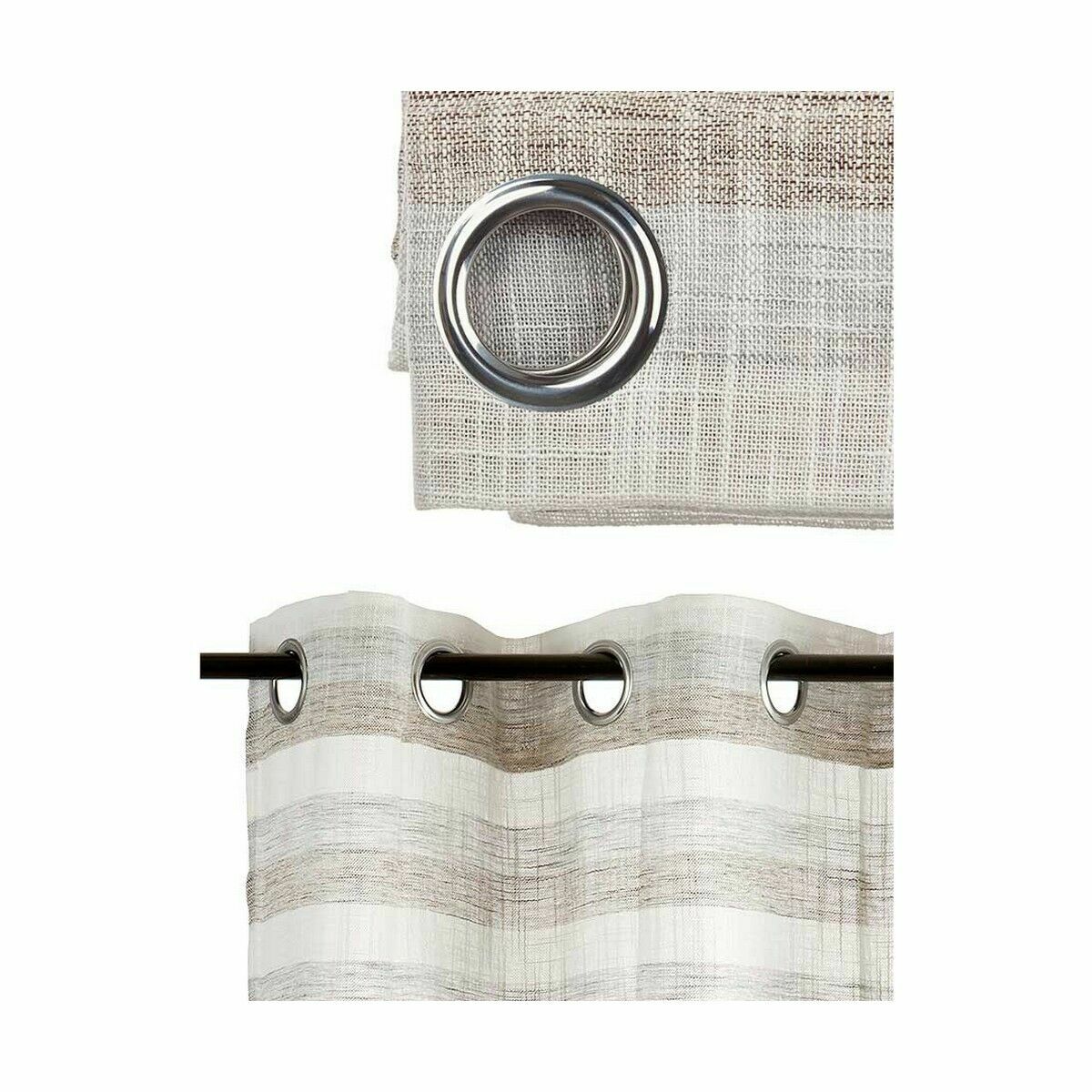 Cortina Gift Decor Gris oscuro 140 x 0,1 x 260 cm Rayas (6 Unidades)