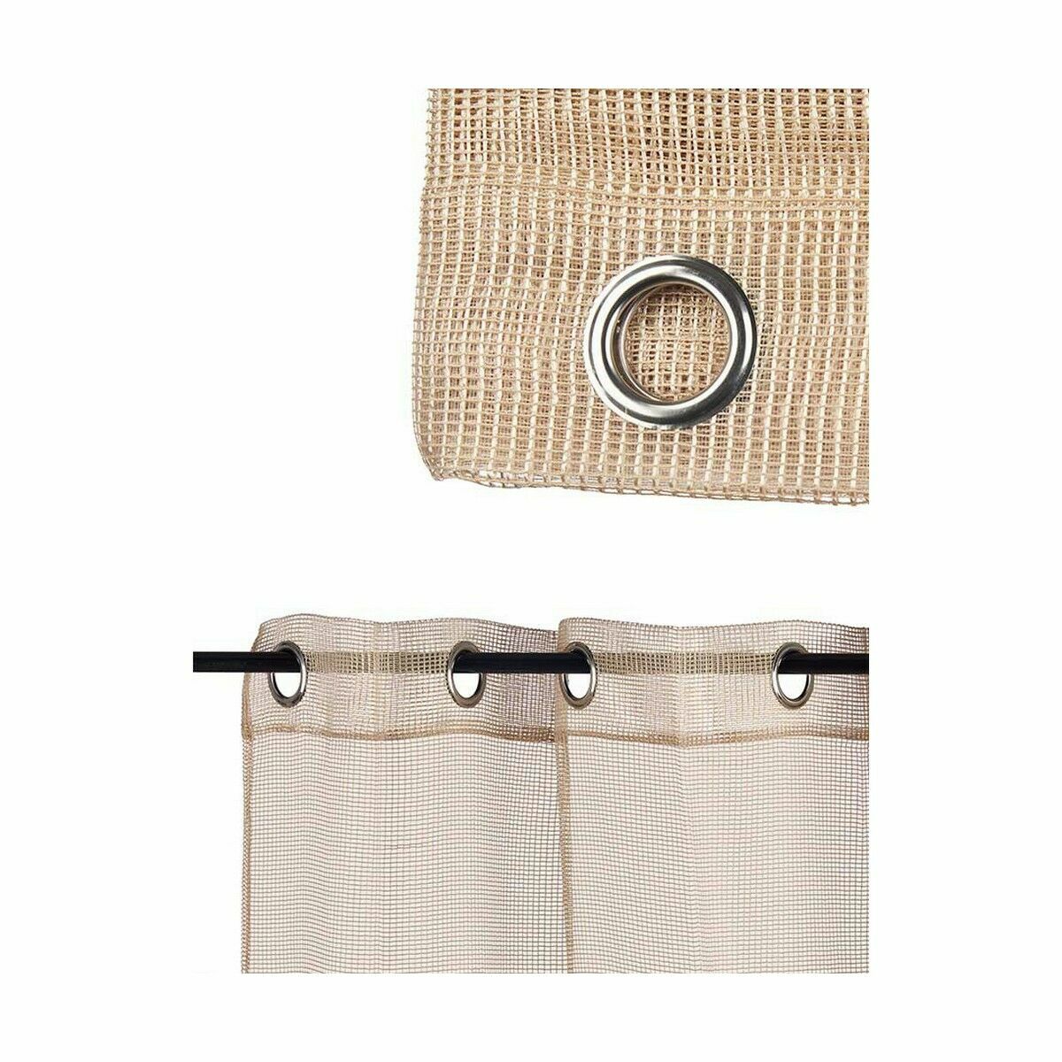 Cortina Gift Decor Beige 140 x 260 cm Rejilla (6 Unidades)