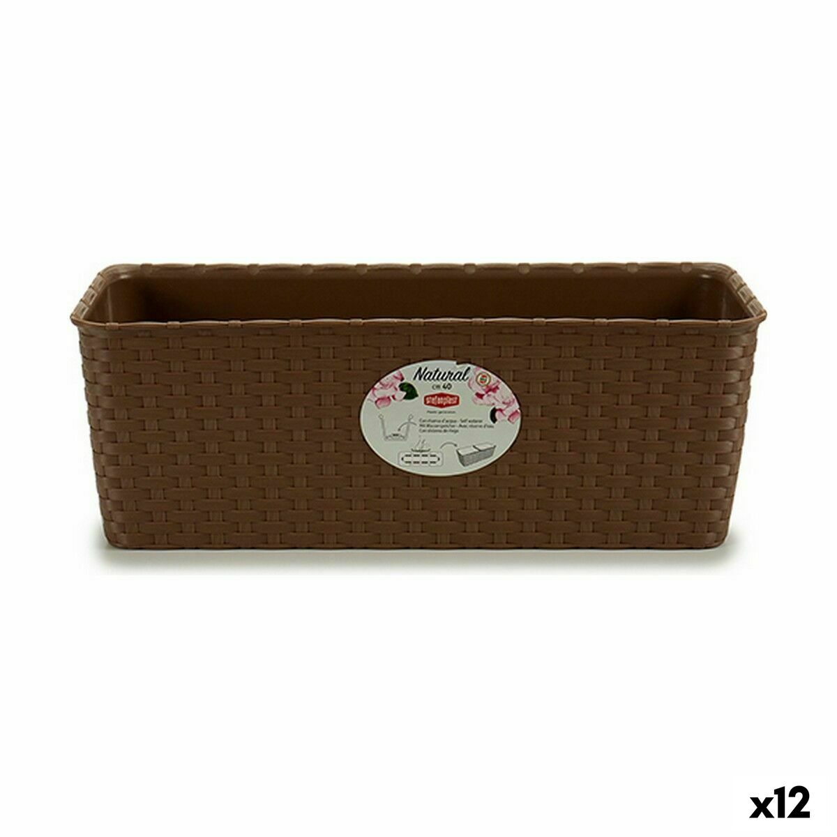 Jardinera Stefanplast Beige Plástico 39 x 13,5 x 15,5 cm 38,5 x 13,5 x 15,5 cm (12 Unidades)