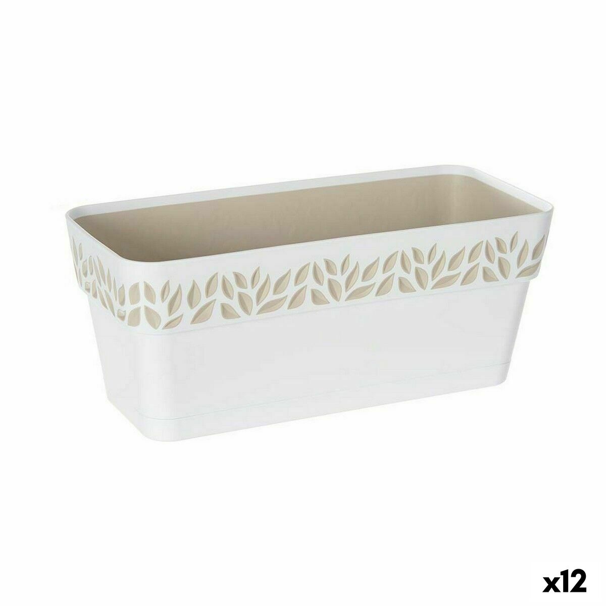 Jardinera Stefanplast Cloe Blanco Plástico 13,3 x 12,3 x 29,3 cm (12 Unidades)