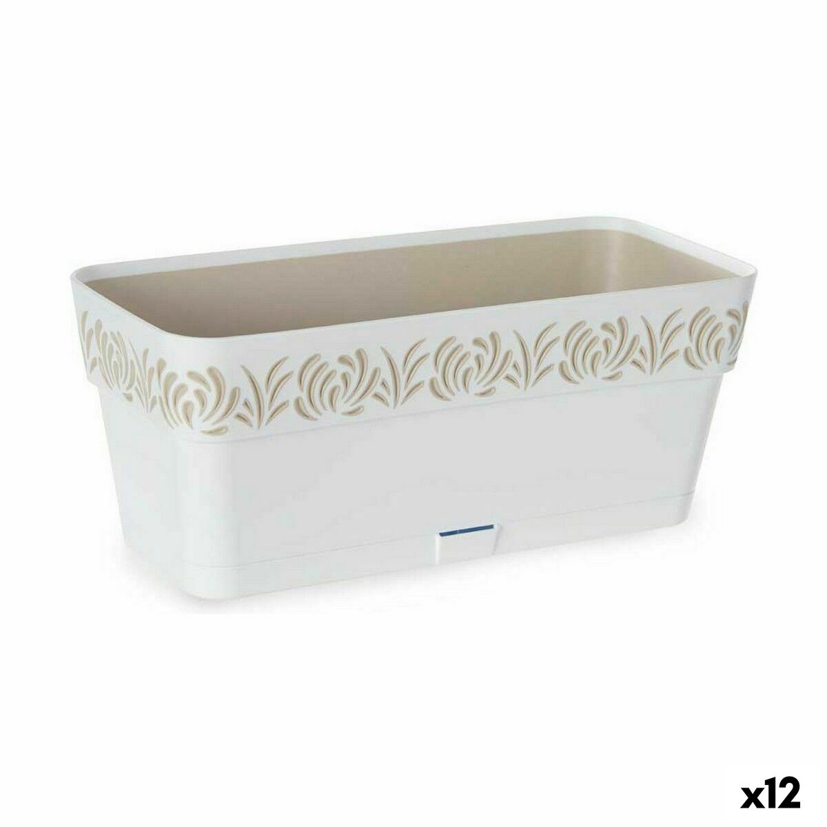 Jardinera Stefanplast Gaia Blanco Plástico 13,3 x 12,3 x 29,3 cm (12 Unidades)