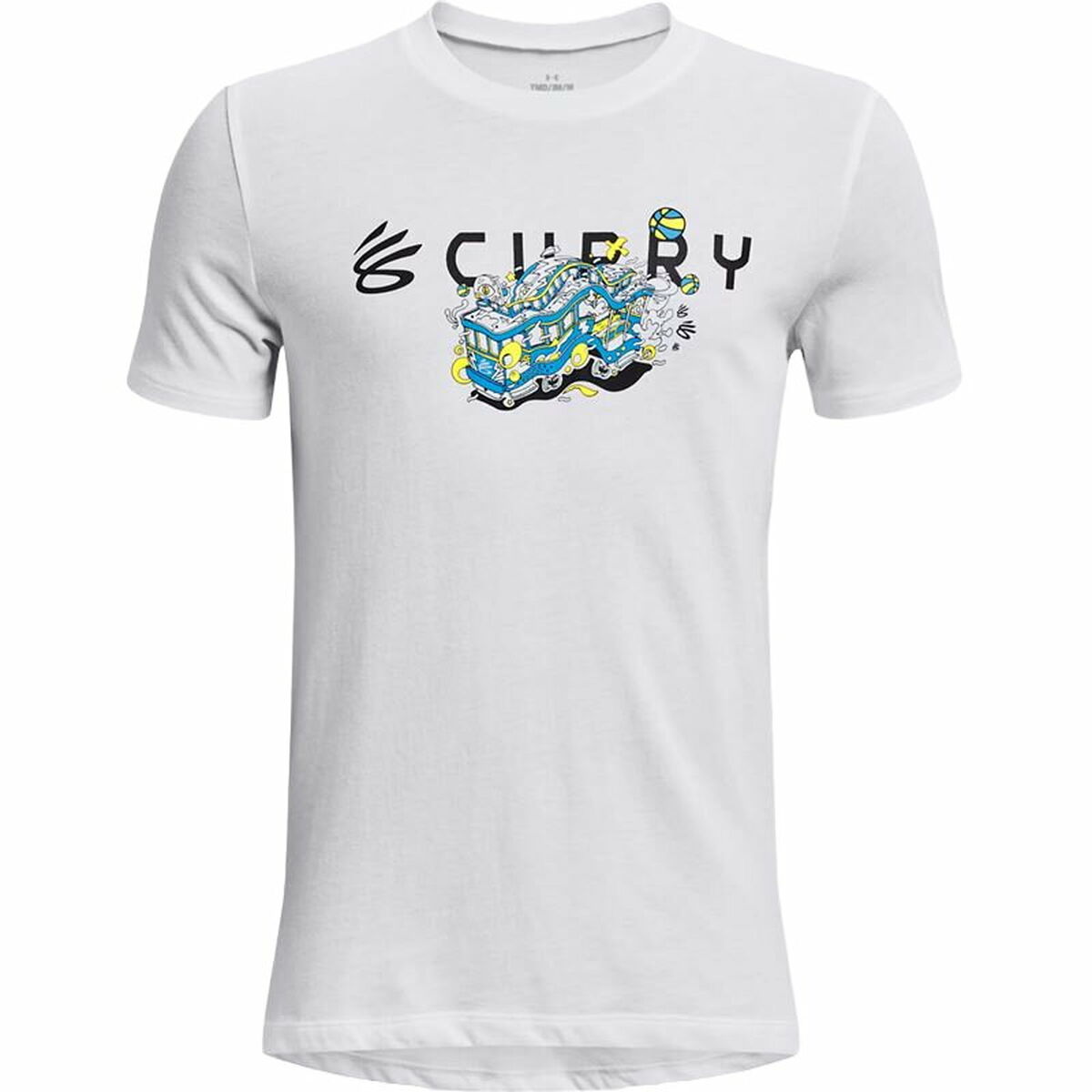 Camiseta de Manga Corta Niño Under Armour Curry Trolly Blanco