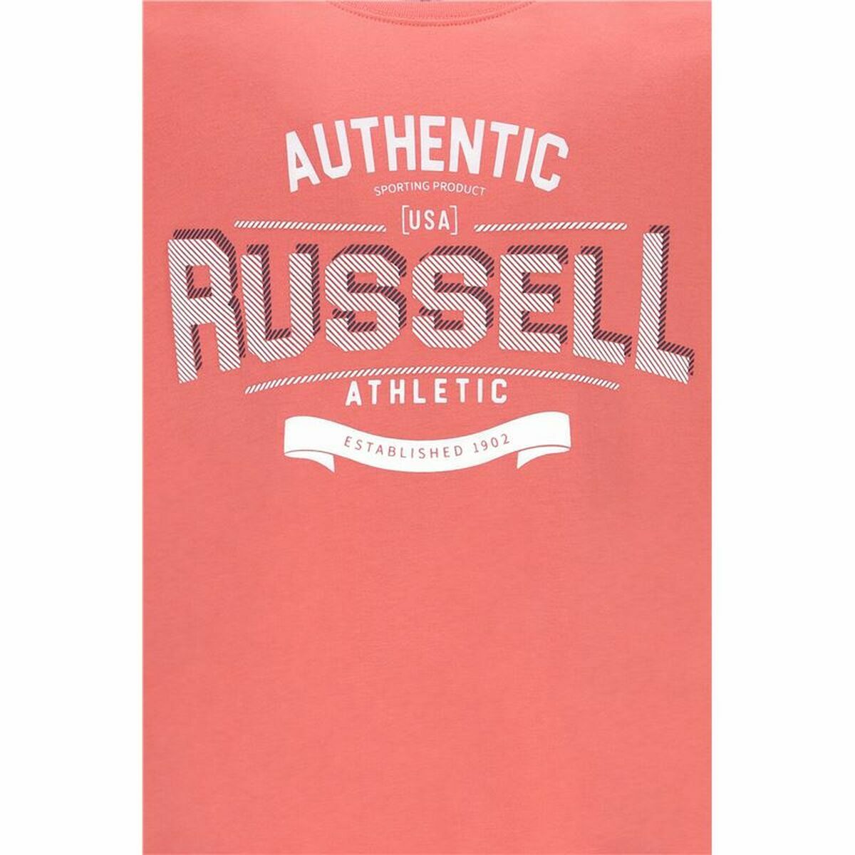 Camiseta de Manga Corta Hombre Russell Athletic Amt A30081 Naranja Coral