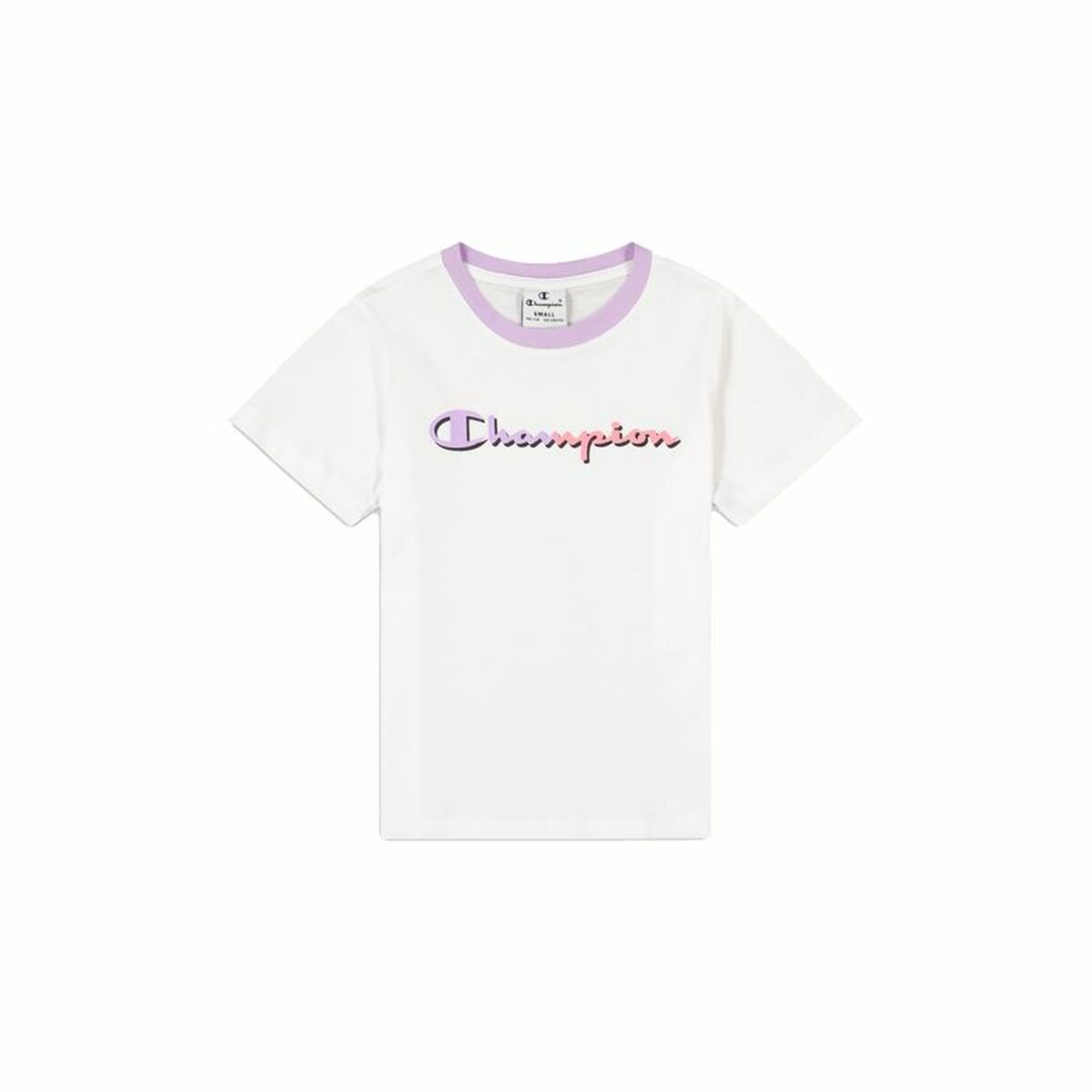Camiseta de Manga Corta Infantil Champion Crewneck Blanco