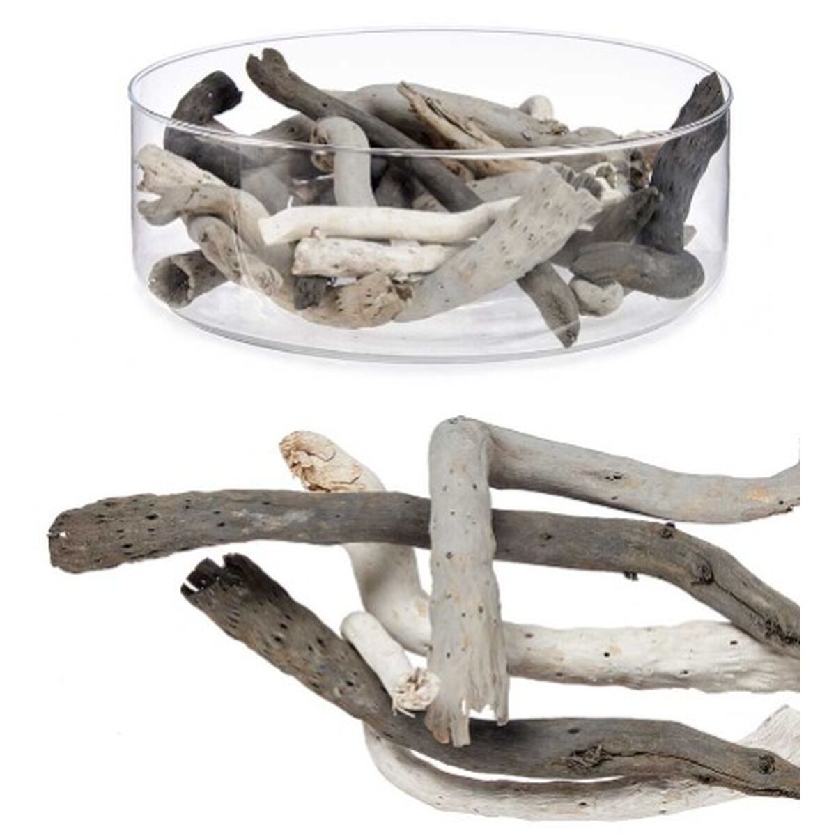 Tronco Decorativo Gift Decor Gris 9 x 27 x 9 cm (12 Unidades)