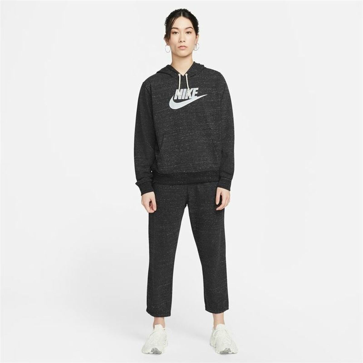 Sudadera con Capucha Mujer Nike Sportswear Gym Vintage Negro