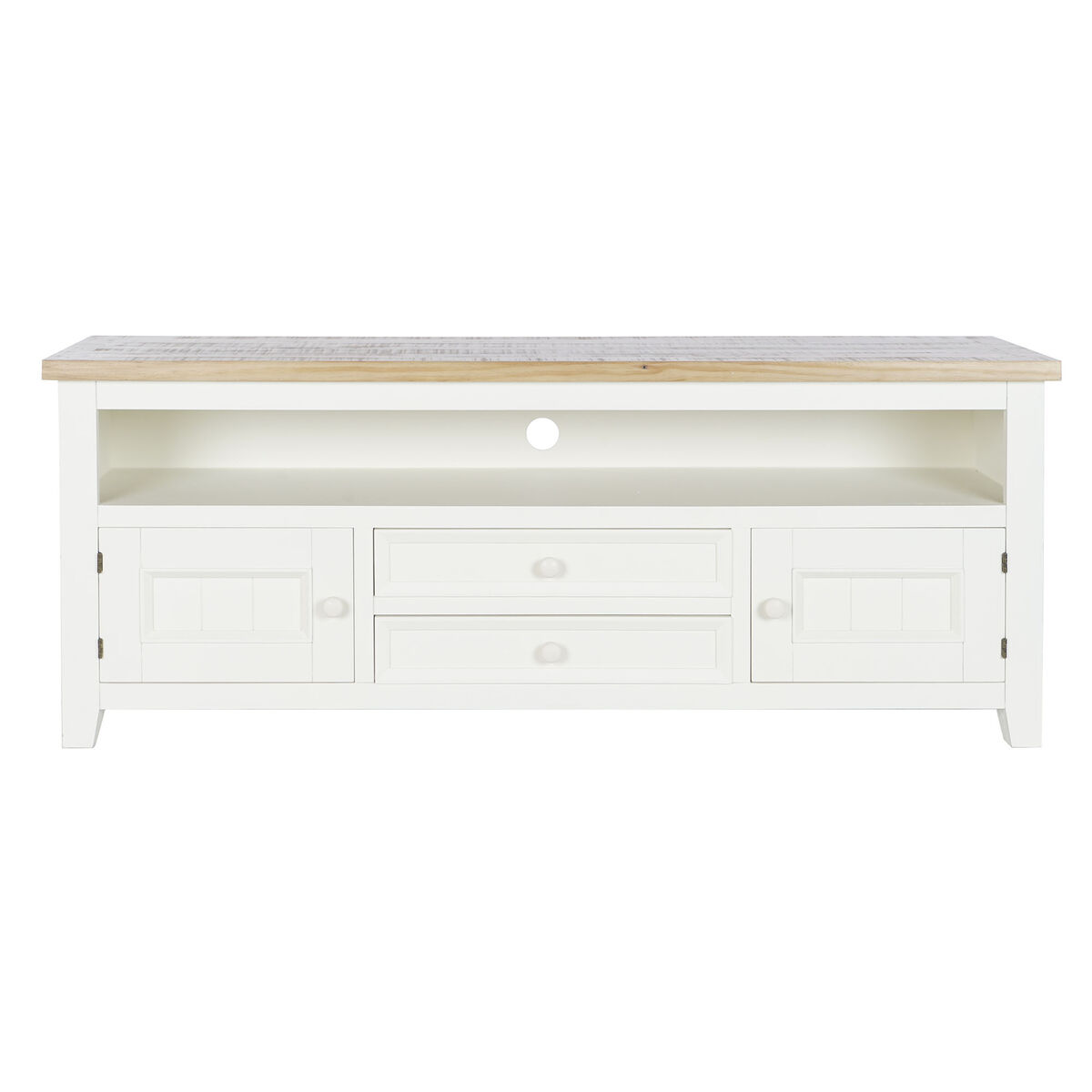 Mueble de TV DKD Home Decor Beige Natural Madera de Paulonia 134,5 x 35 x 55 cm