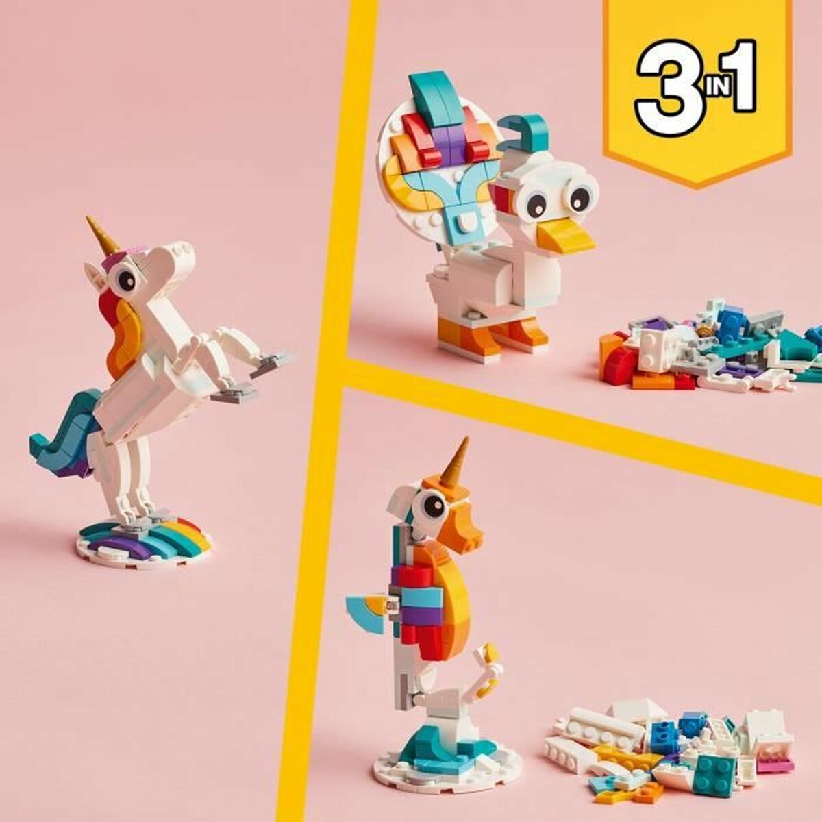 Juego de Construcción Lego  Creator 3-in-1 31140 The magic unicorn