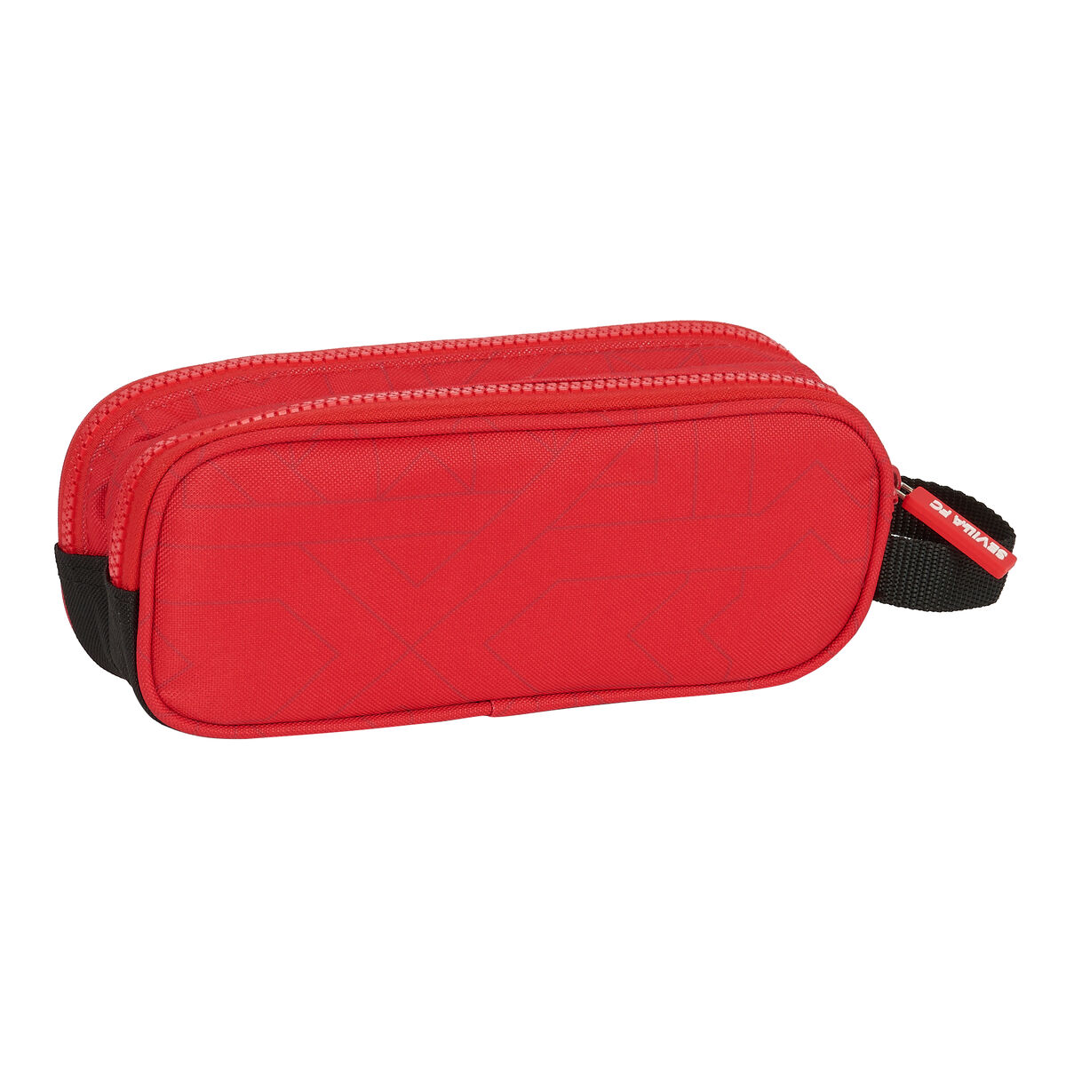 Portatodo Doble Sevilla Fútbol Club Negro Rojo 21 x 8 x 6 cm