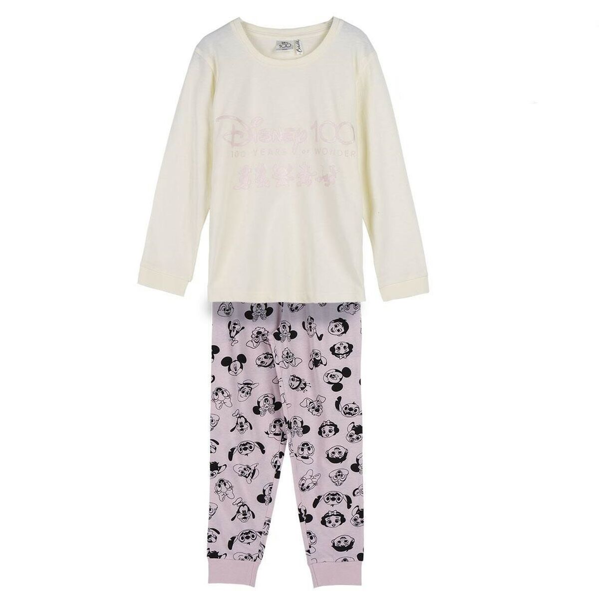 Pijama Infantil Disney Beige