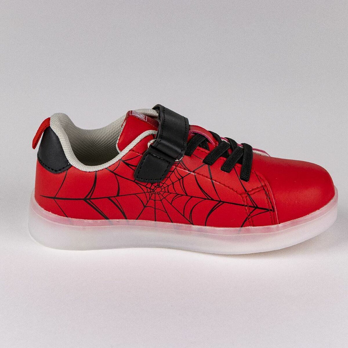 Zapatillas Deportivas con LED Spider-Man Velcro Rojo