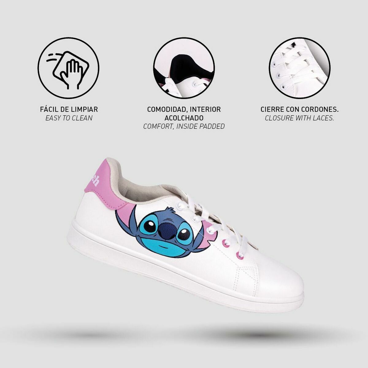 Zapatillas Deportivas Mujer Stitch Blanco
