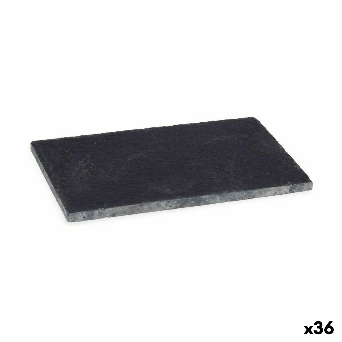 Bandeja de Aperitivos Kinvara Negro 10 x 0,5 x 15 cm 15 x 0,5 x 10 cm (36 Unidades)