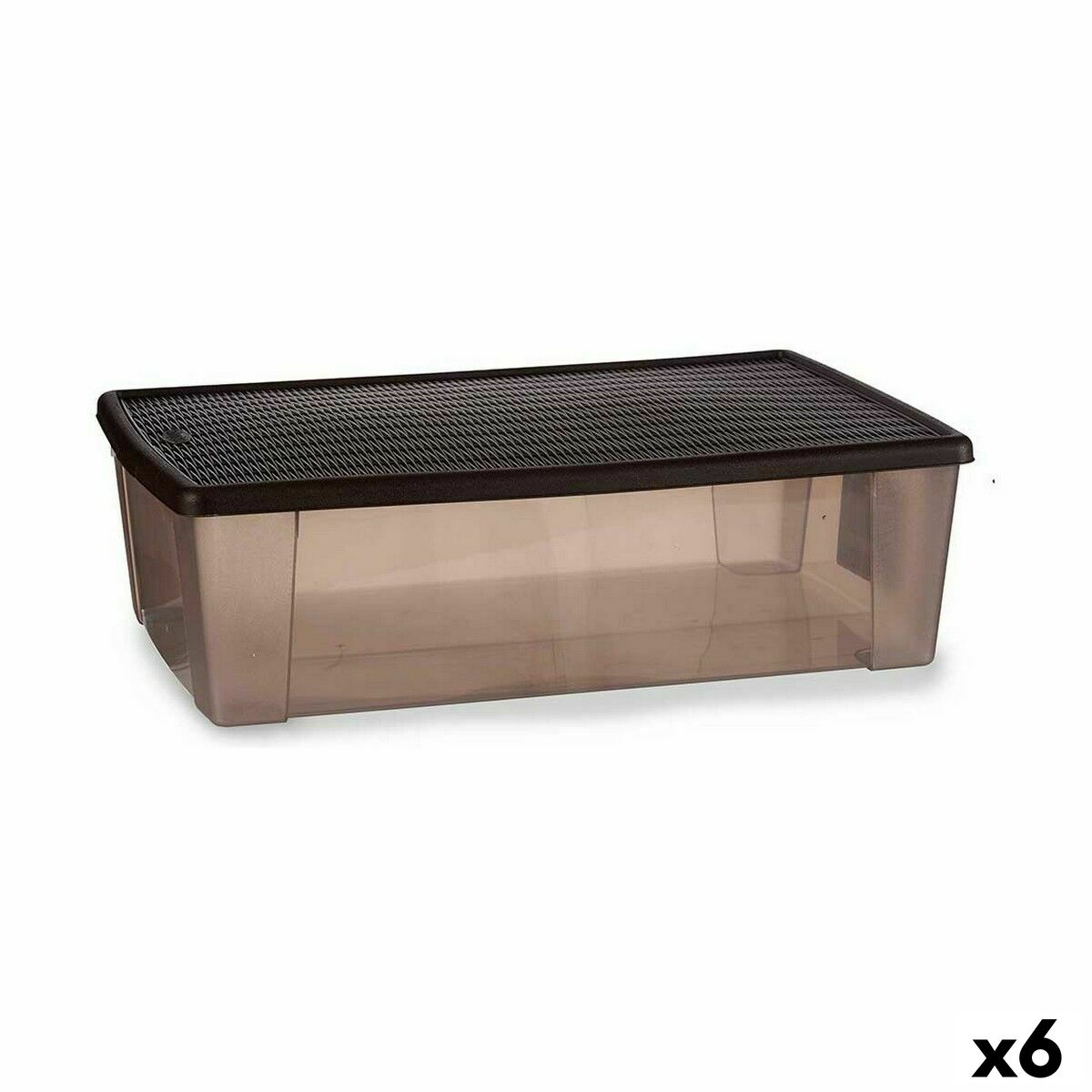 Caja de Almacenaje con Tapa Stefanplast Elegance Marrón Plástico 30 L (6 Unidades)
