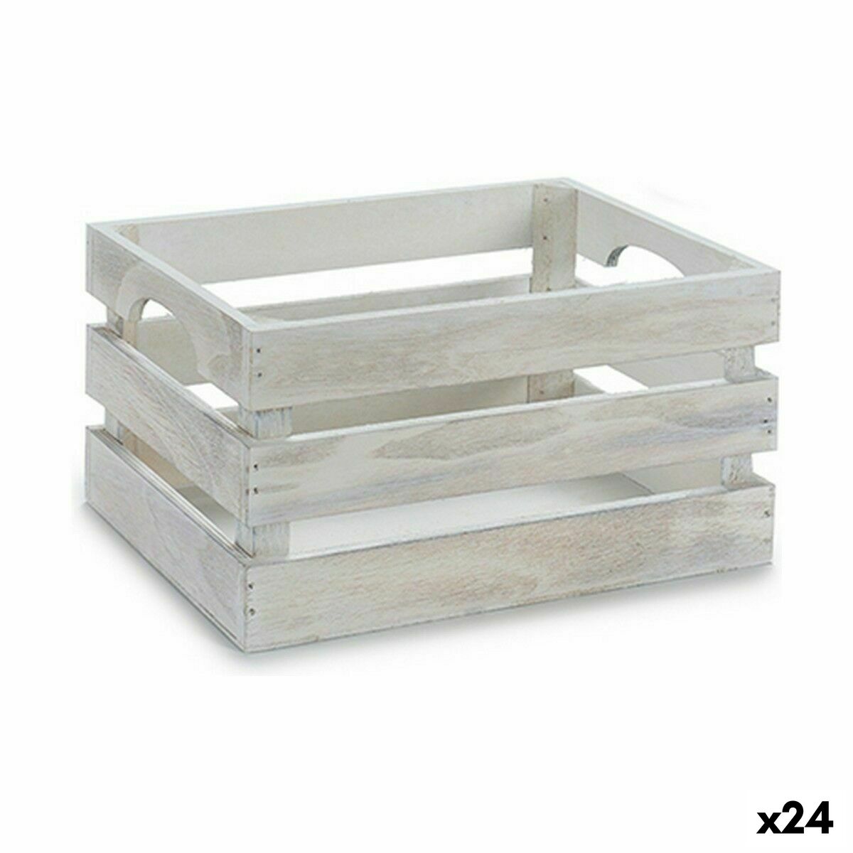 Caja Decorativa Gift Decor Blanco Álamo Madera de álamo (24 Unidades)
