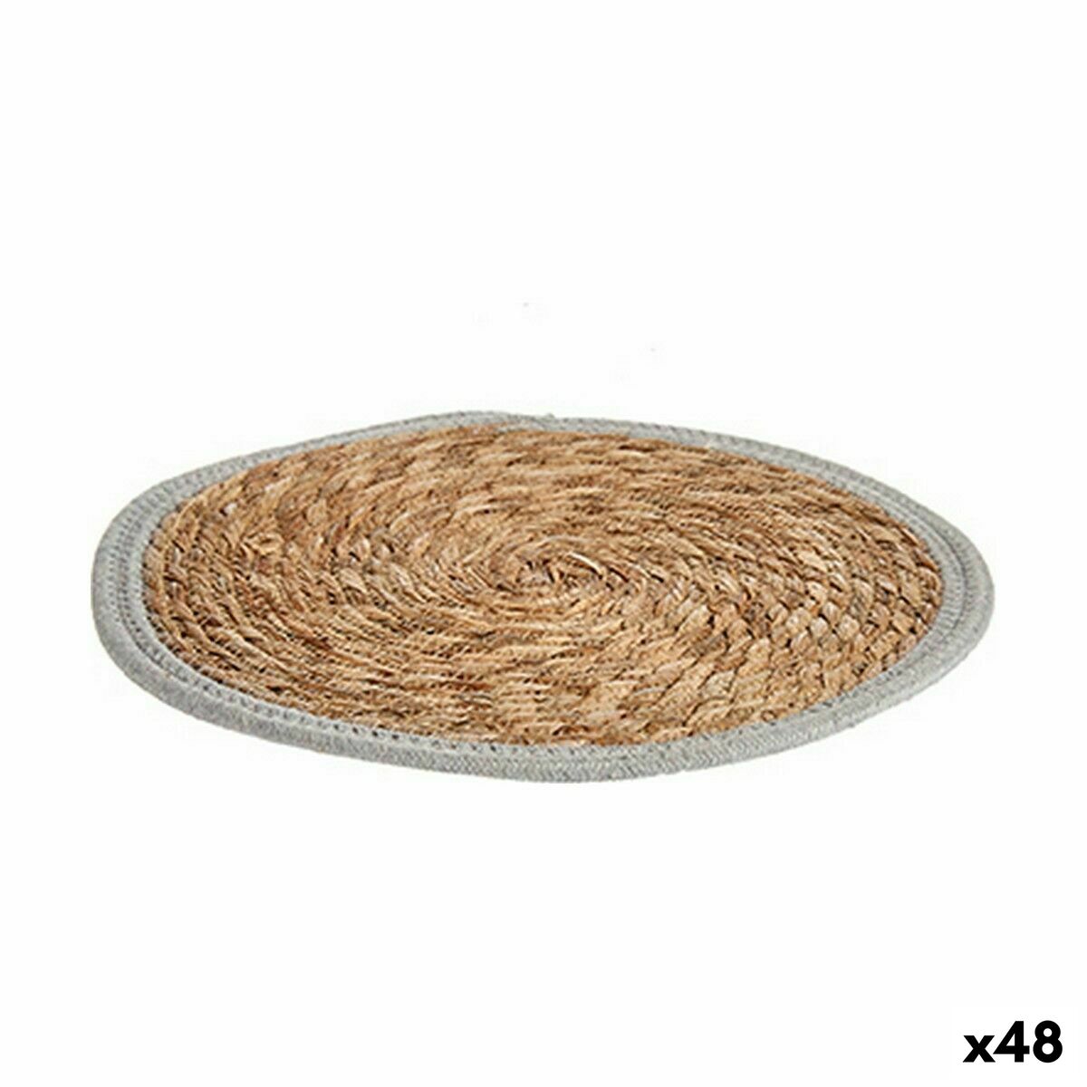Salvamantel Gift Decor Gris Natural Fibra natural 35 x 1 x 35 cm (48 Unidades)
