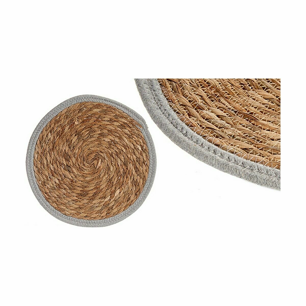 Salvamantel Gift Decor Gris Natural Fibra natural 35 x 1 x 35 cm (48 Unidades)