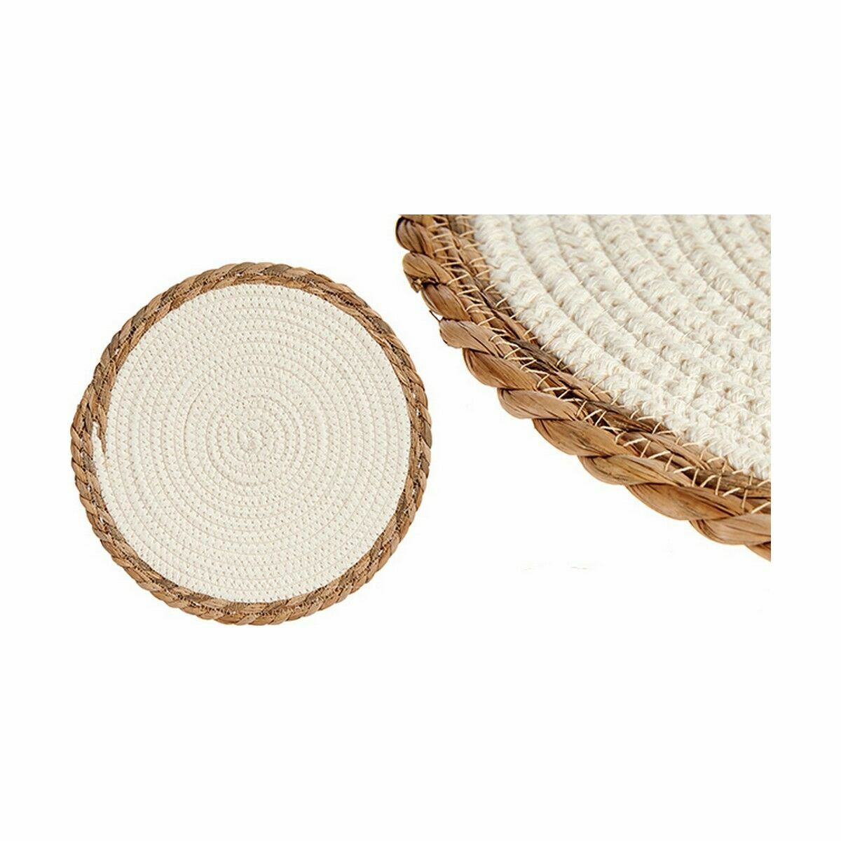Salvamantel Gift Decor Blanco Natural Fibra natural 30 x 1 x 30 cm (48 Unidades)