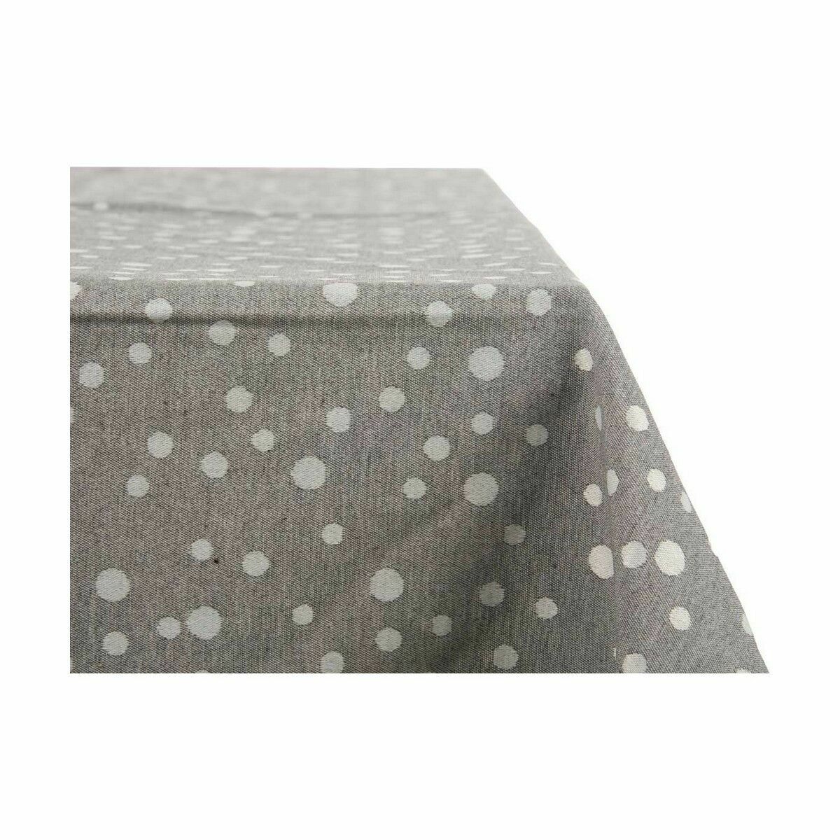 Mantel antimanchas Kinvara Blanco Gris Jacquard Antimanchas Lunares 140 x 180 cm (8 Unidades)