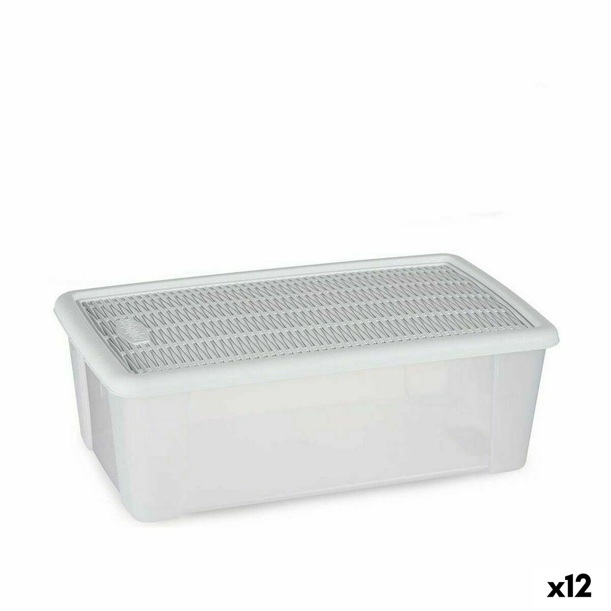 Caja de Almacenaje con Tapa Stefanplast Elegance Blanco Plástico 5 L (12 Unidades)