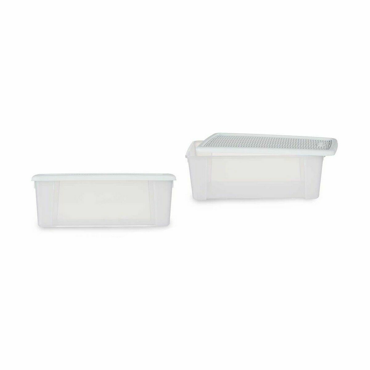 Caja de Almacenaje con Tapa Stefanplast Elegance Blanco Plástico 5 L (12 Unidades)