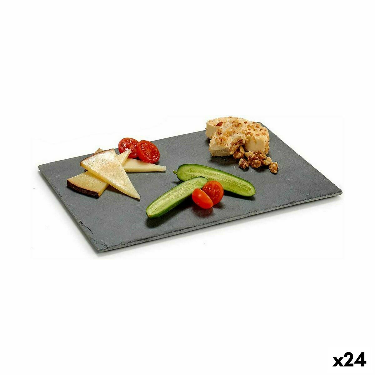 Bandeja de Aperitivos Kinvara Negro 30 x 0,5 x 20 cm (24 Unidades)