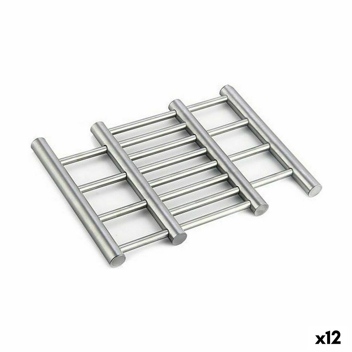 Salvamantel Kinvara Plateado Plata Acero Inoxidable 23 x 2 x 20 cm Extensible (12 Unidades)