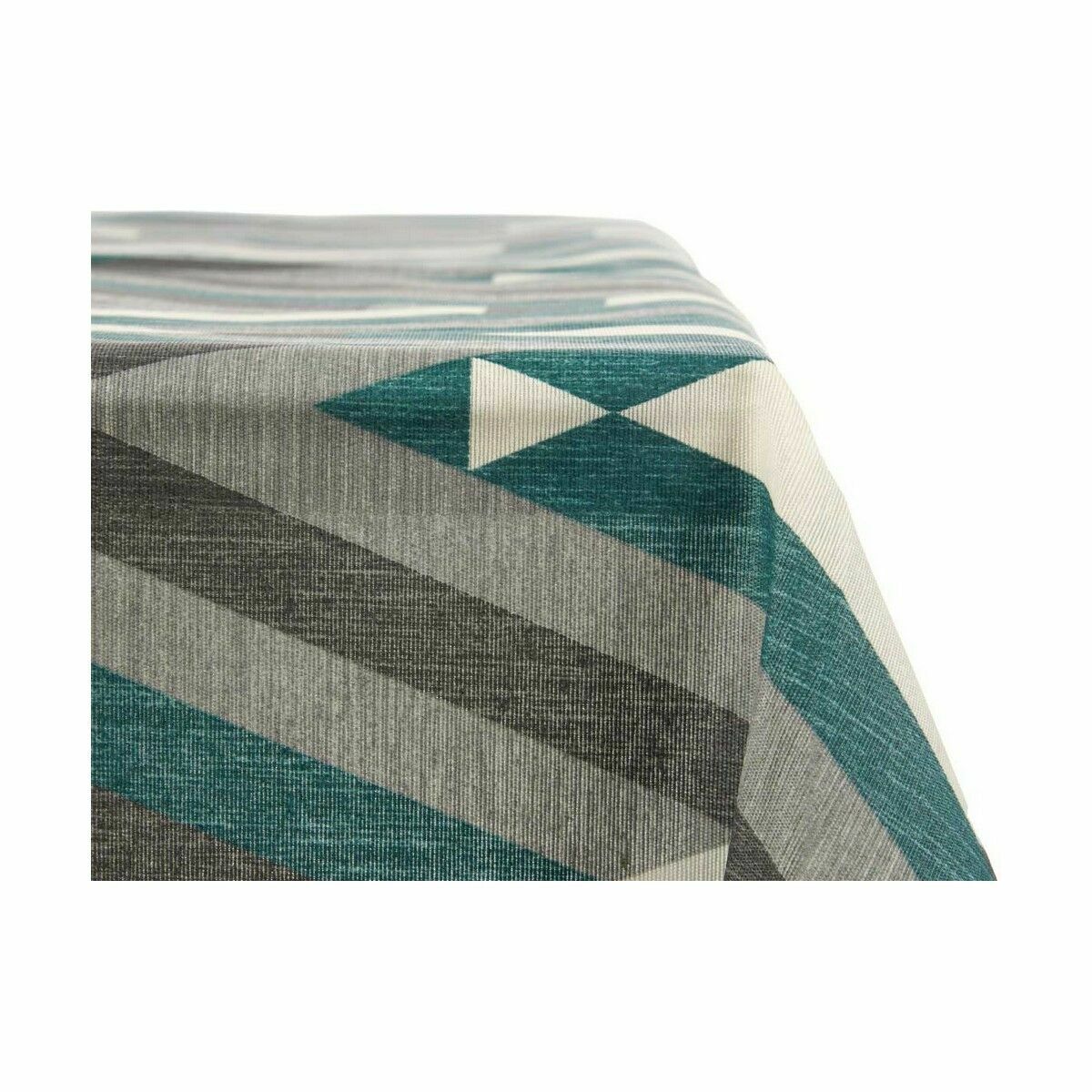 Mantel antimanchas Kinvara Verde Gris Loneta Antimanchas Rayas 140 x 180 cm (10 Unidades)