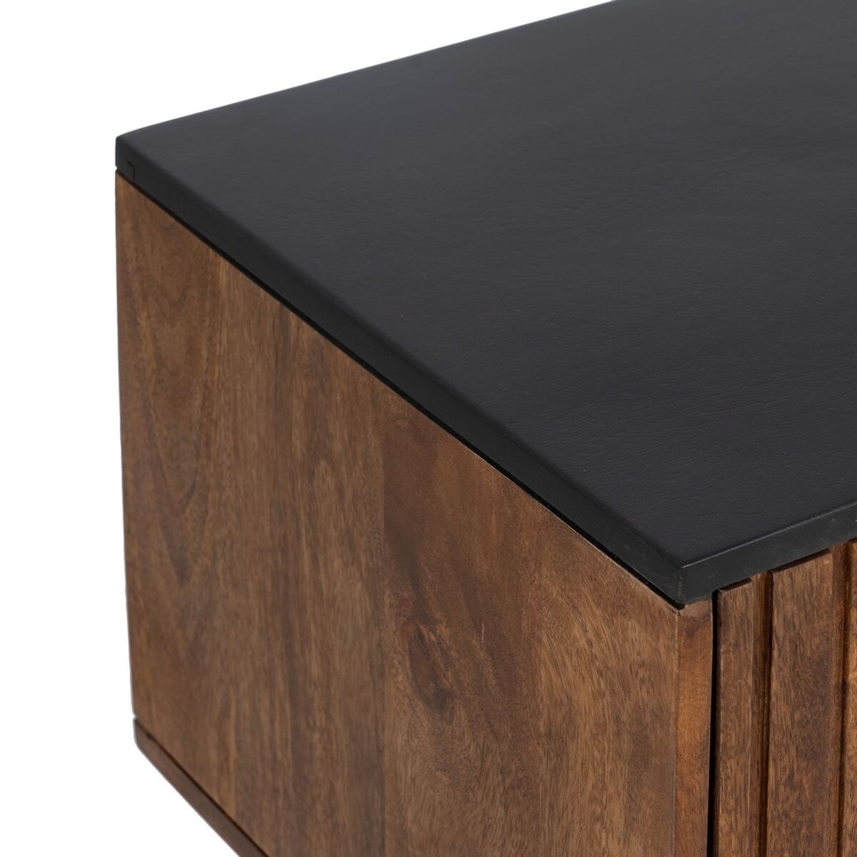 Mueble de TV ABNER Marrón Negro Hierro Madera de mango 140 x 40 x 50 cm