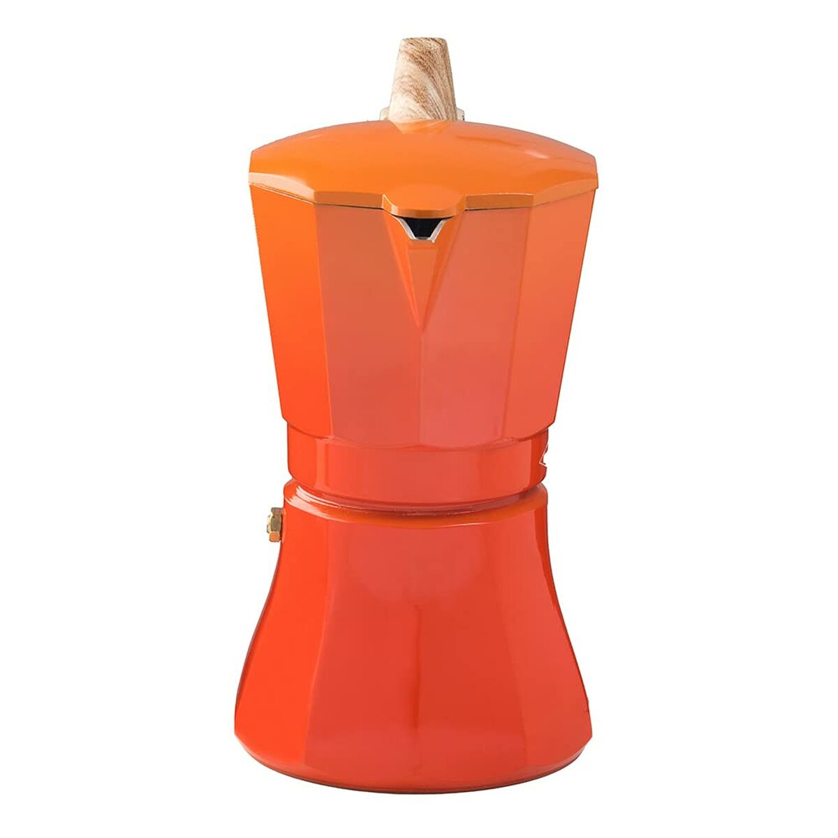 Cafetera Italiana Oroley Petra Naranja Aluminio 6 Tazas