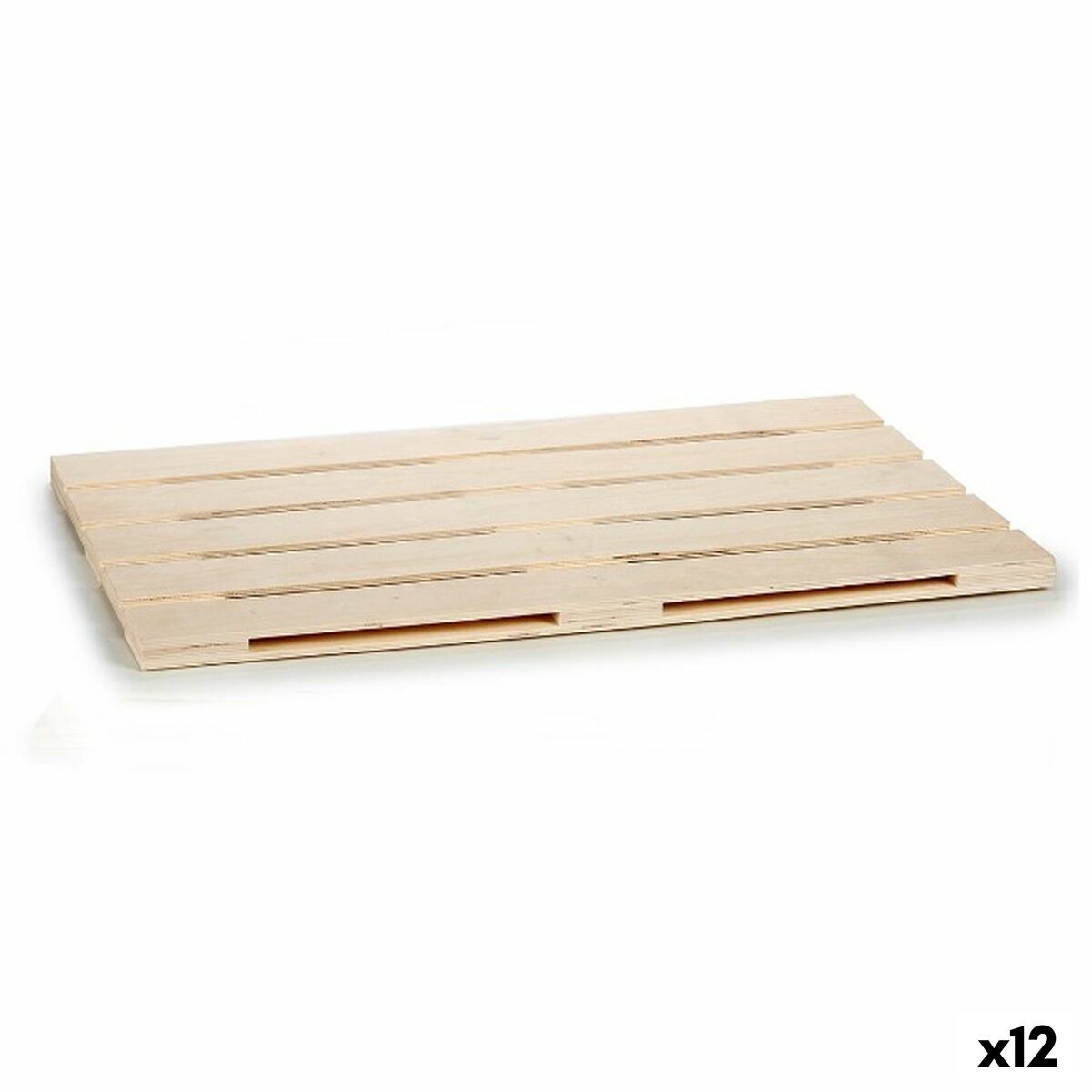 Bandeja de Aperitivos Gift Decor Marrón Madera 40 x 2 x 60 cm (12 Unidades)