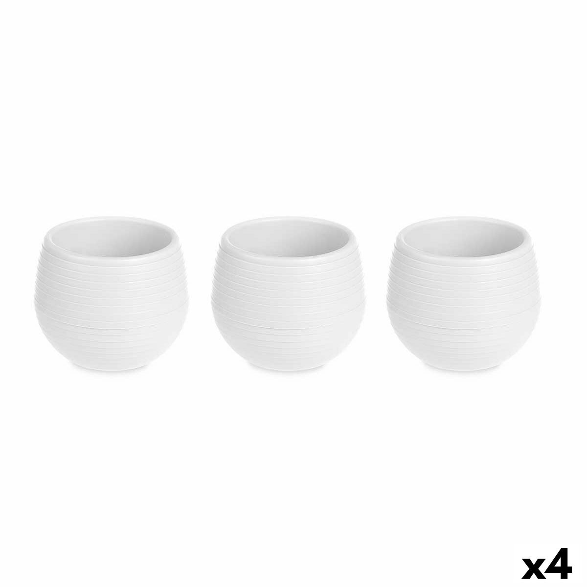 Set de Macetas Ibergarden Blanco Plástico 16,5 x 16,5 x 14,5 cm 51 x 14 x 17 cm 51,5 x 14,5 x 16,5 cm 17 x 14 x 51 cm (4 Unidade