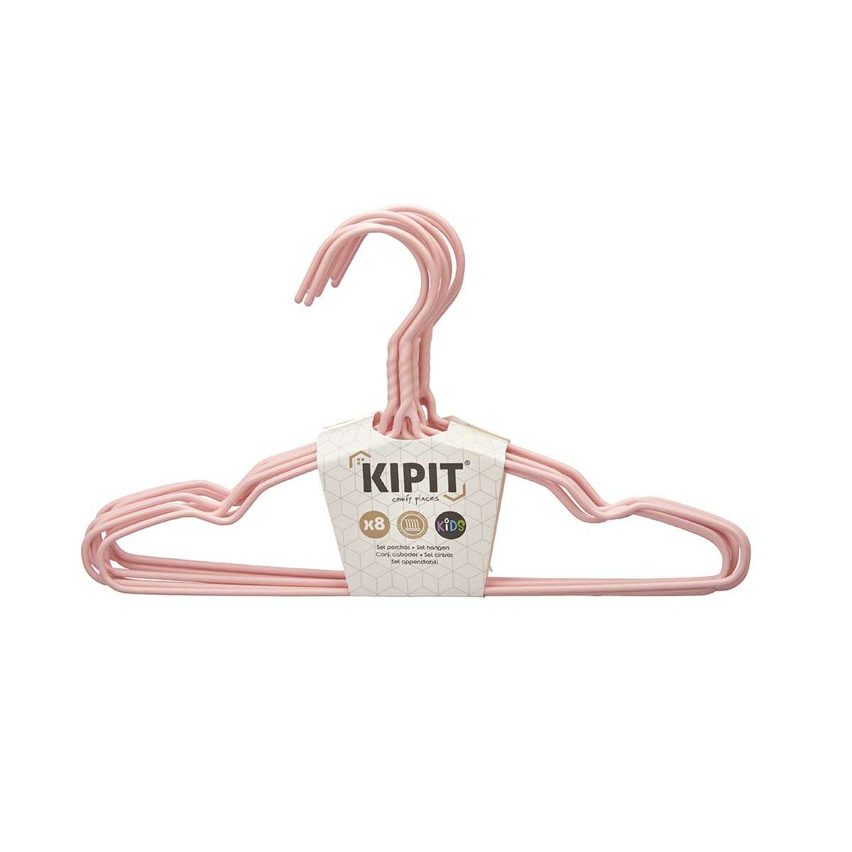 Juego de Perchas Kipit Azul Verde Rosa Metal Silicona Infantil 9,5 x 0,3 x 18 cm 29 x 18 x 2,9 cm (24 Unidades)