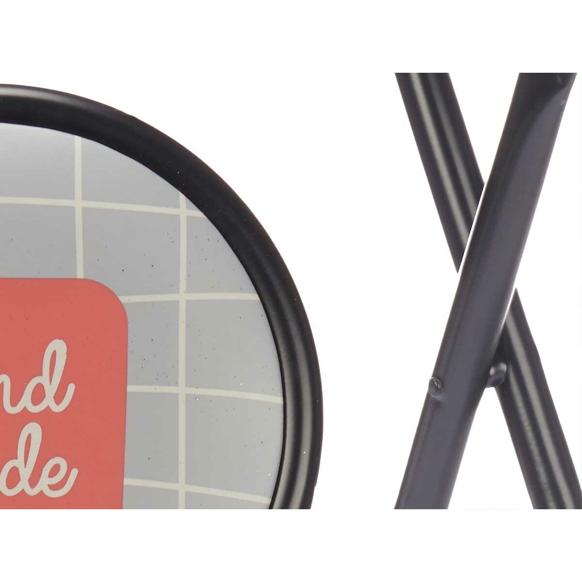 Taburete Plegable Gift Decor Hand Made Marrón Negro Gris Teja PVC Metal 30 x 30 x 45 cm 30 x 69 x 7 cm (10 Unidades)