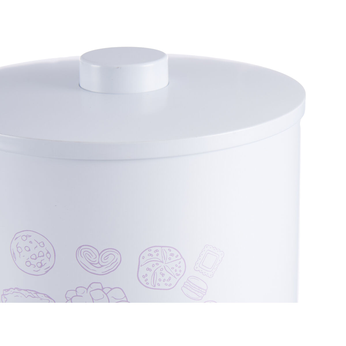 Caja para galletas y bollos Kinvara My kitchen My Rules Blanco Hojalata 17 x 20 x 17 cm (12 Unidades)